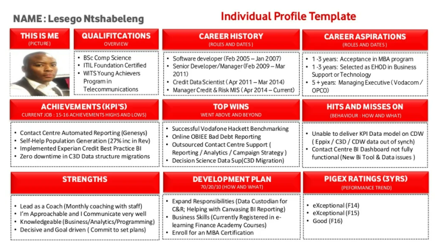 talent profile template