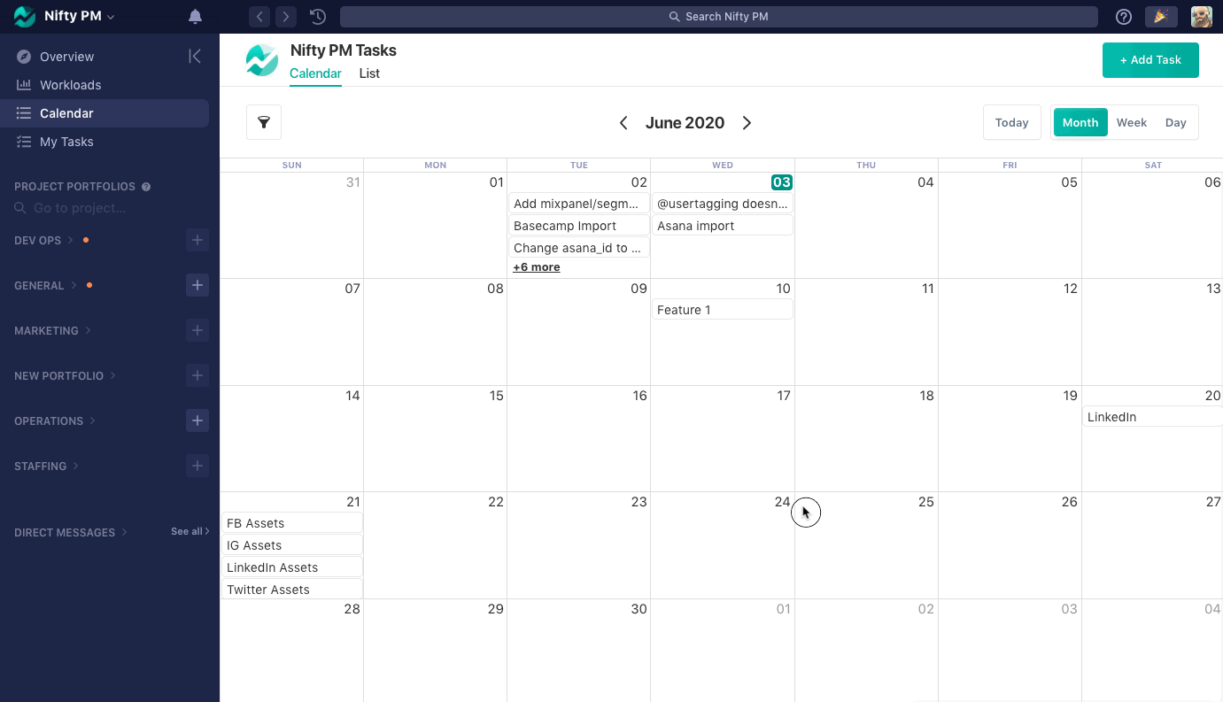 Daily, Weekly and Monthly view in best calendar app, Nifty