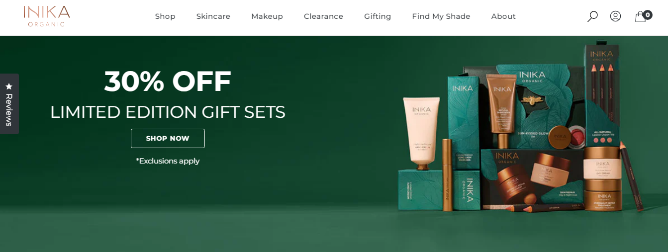 Inka Organic's homepage