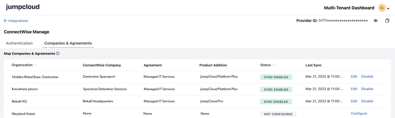 JumpCloud Multi-Tenant Portal (MTP) for MSP