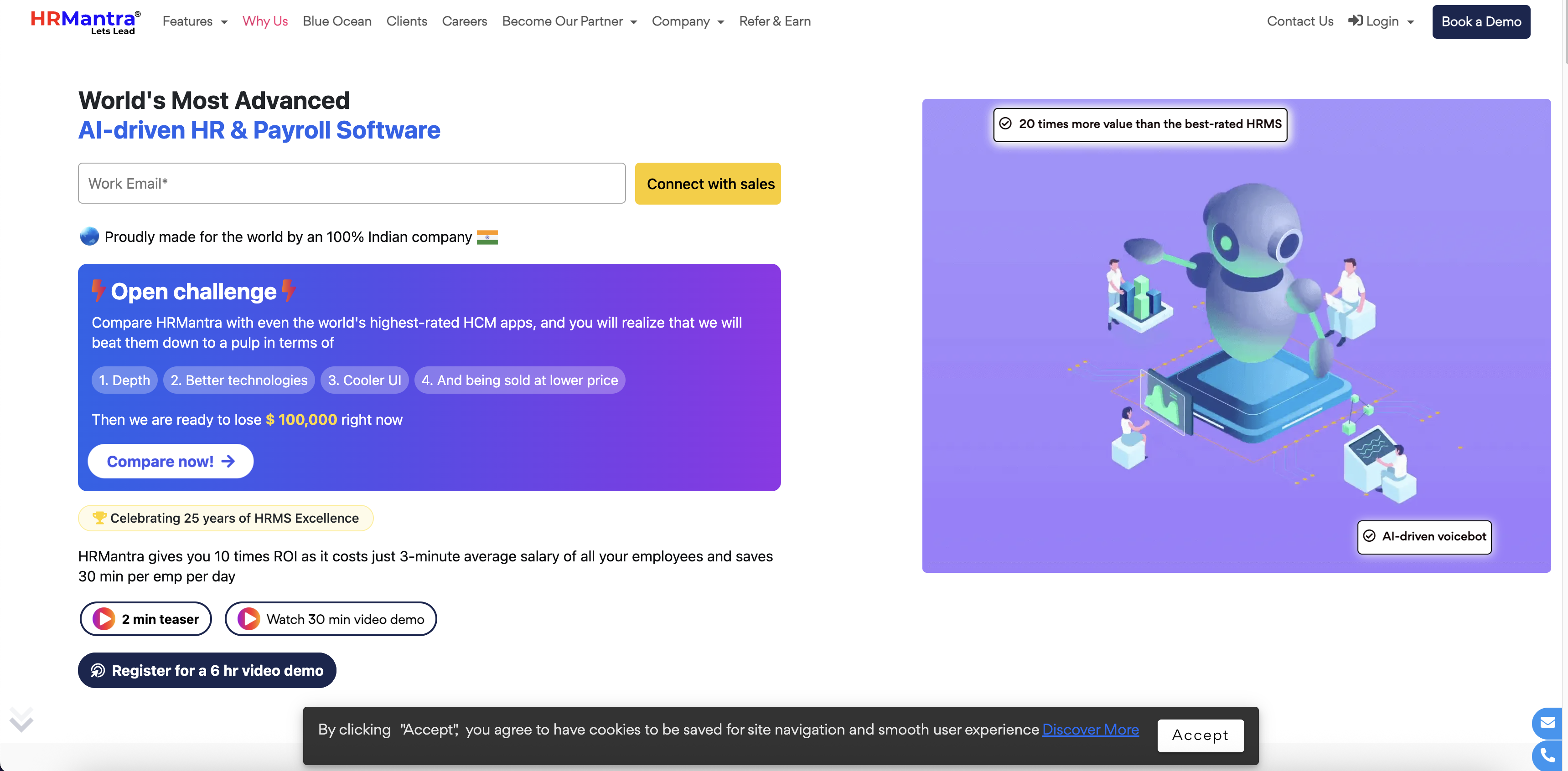 HRMantra Payroll software website screenshot