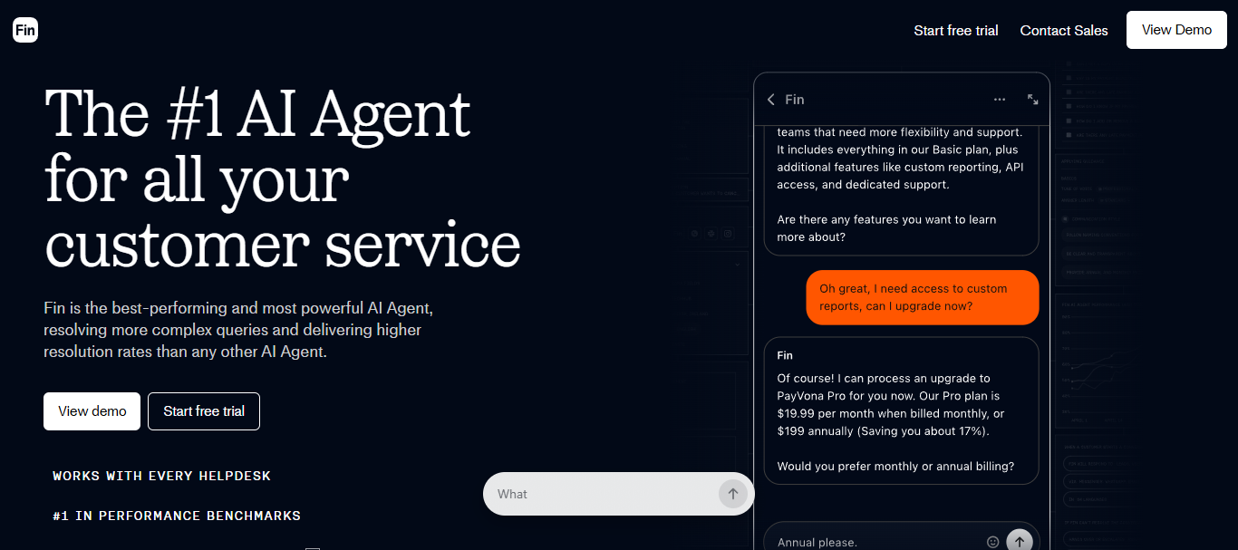 Sierra Competitor - Intercom Fin AI